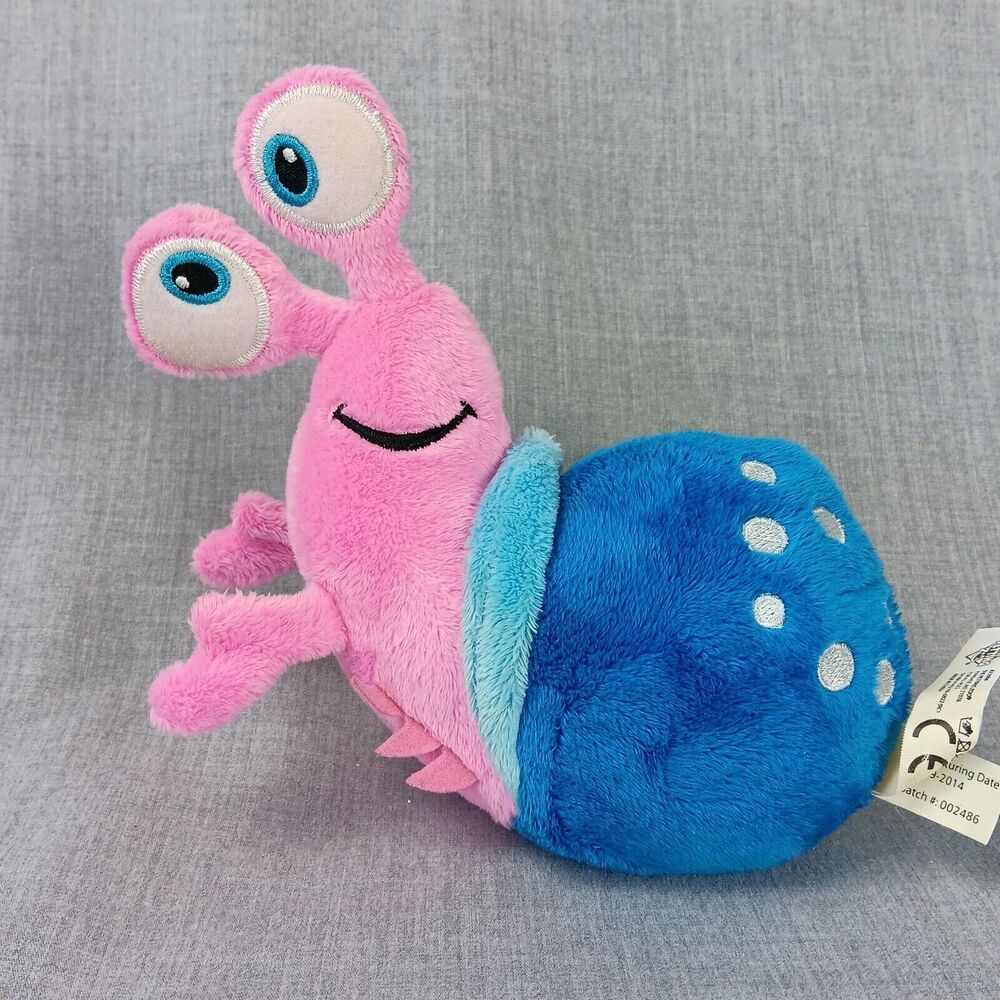 The Petting Zoo Pink Snail Plush Small Stuffed Animal Large Silly Eyes